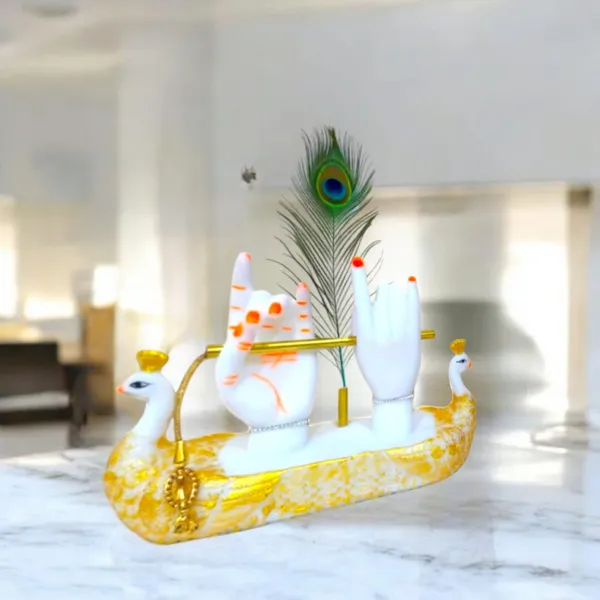 White_And_Gold_Resin_Premium_Religious_Sculpture_For_Home_Decor