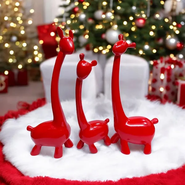Red_Resin_Premium_Animal_Figurine_For_Home_Decor_(Set_of_3)