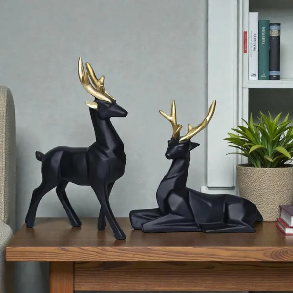 Black_And_Gold_Resin_Premium_Animal_Figurine_For_Home_Decor(Set_Of_2)