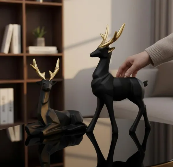 Black_And_Gold_Resin_Premium_Animal_Figurine_For_Home_Decor(Set_Of_2)
