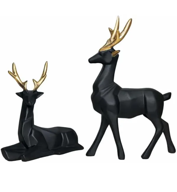 Black_And_Gold_Resin_Premium_Animal_Figurine_For_Home_Decor(Set_Of_2)