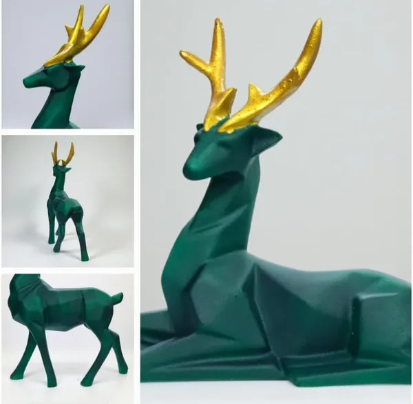 Green_And_Gold_Resin_Premium_Animal_Figurine_For_Home_Decor(Set_Of_2)