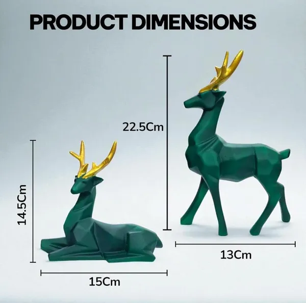 Green_And_Gold_Resin_Premium_Animal_Figurine_For_Home_Decor(Set_Of_2)