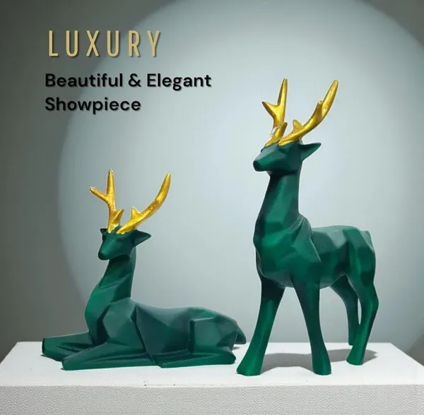 Green_And_Gold_Resin_Premium_Animal_Figurine_For_Home_Decor(Set_Of_2)