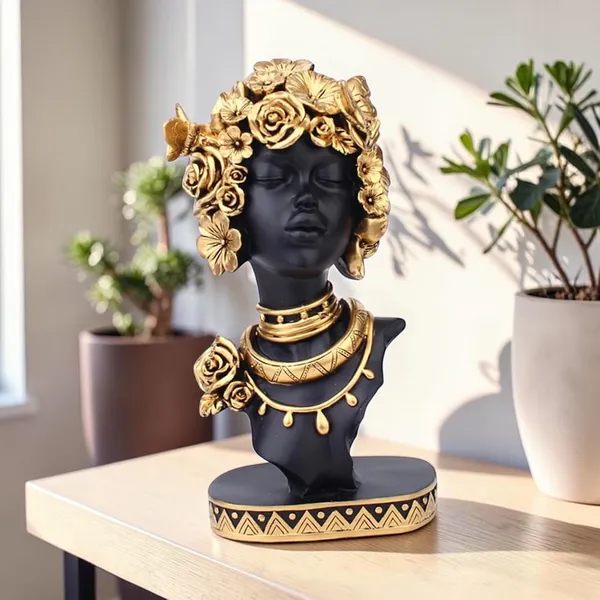 Black_And_Gold_Resin_Premium_Bust_Sculpture_For_Home_Decor