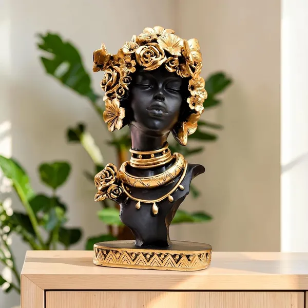 Black_And_Gold_Resin_Premium_Bust_Sculpture_For_Home_Decor
