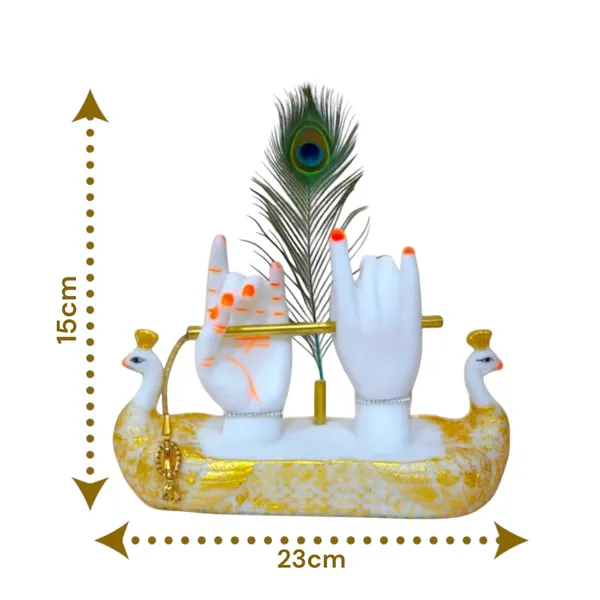 White_And_Gold_Resin_Premium_Religious_Idol_For_Home_Decor