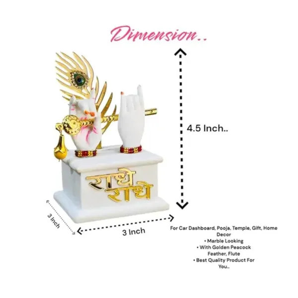 White_And_Gold_Resin_Premium_Religious_Idol_For_Home_Decor