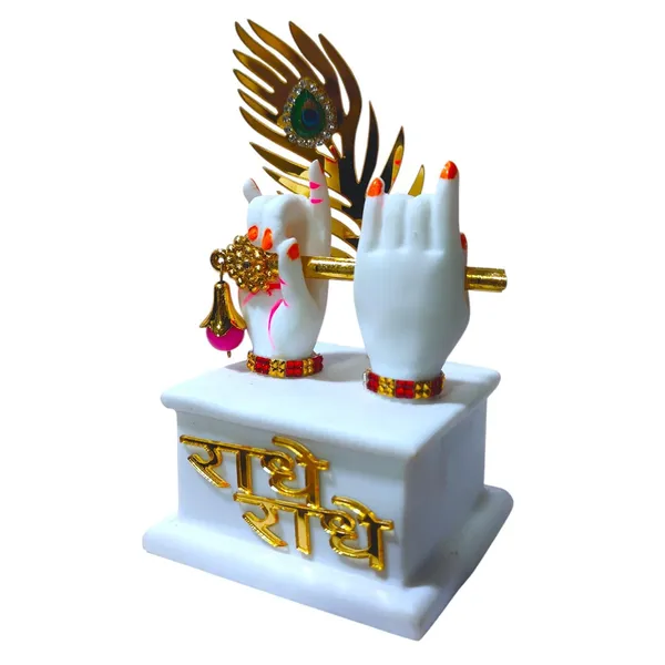 White_And_Gold_Resin_Premium_Religious_Idol_For_Home_Decor