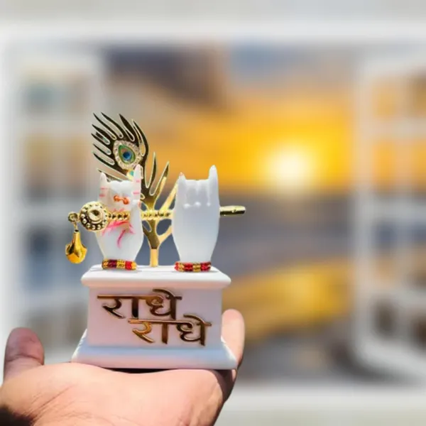 White_And_Gold_Resin_Premium_Religious_Idol_For_Home_Decor