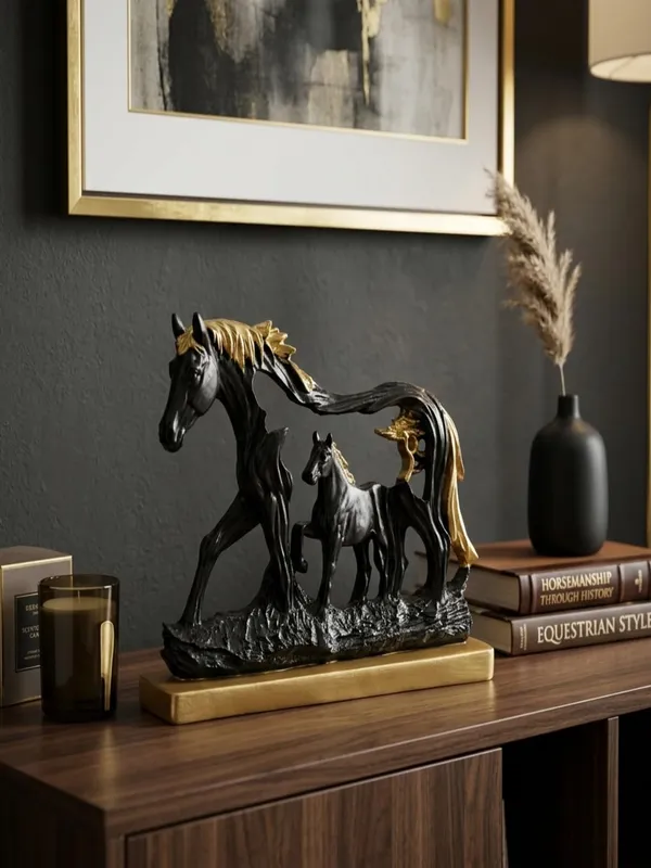 Black_And_Gold_Resin_Premium_Animal_Sculpture_For_Home_Decor