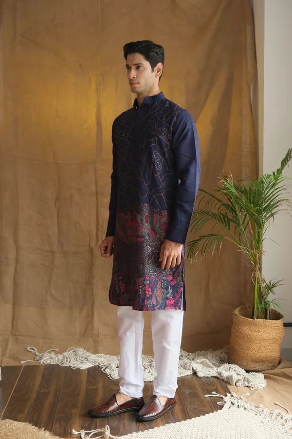 Nexoira_Men_Embroidered_Straight_Kurta_(Dark_Blue)