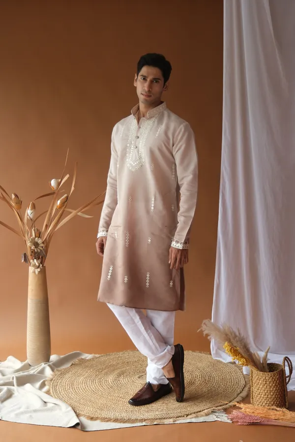 Nexoira_Men_Embroidered_Straight_Kurta_(Brown)