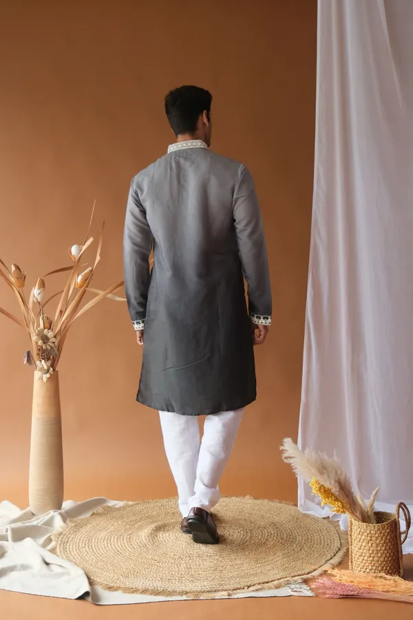 Nexoira_Men_Embroidered_Straight_Kurta_(Grey)