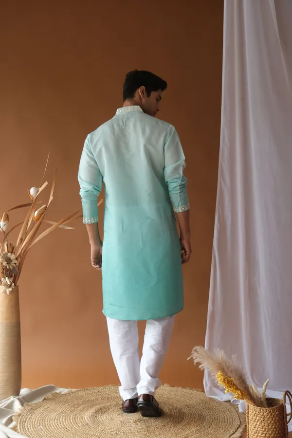 Nexoira_Men_Embroidered_Straight_Kurta_(Green)