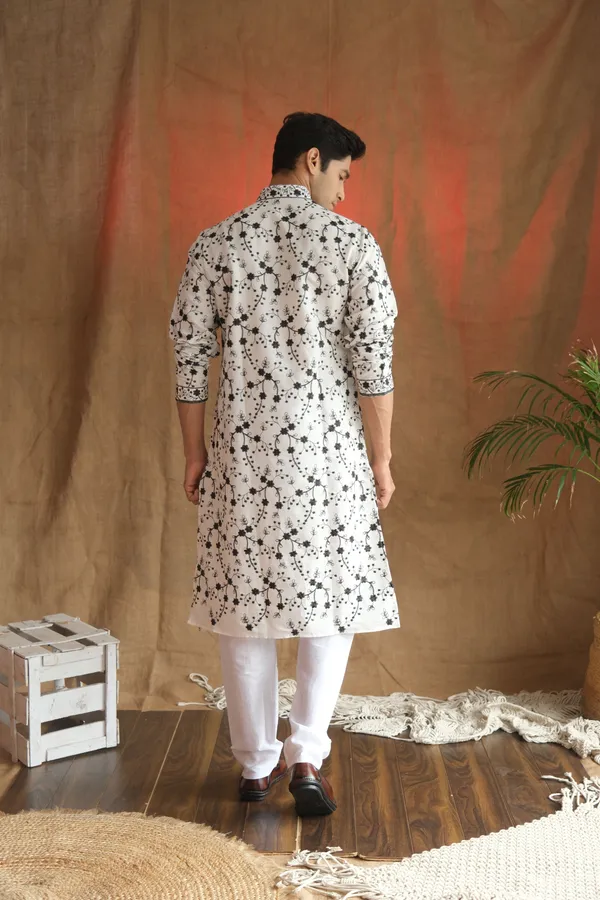 Nexoira_Men_Embroidered_Straight_Kurta_(White)