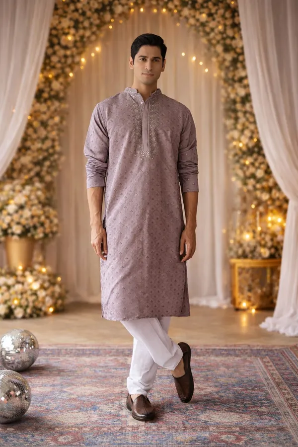 Nexoira_Men_Embroidered_Straight_Kurta_(Purple)
