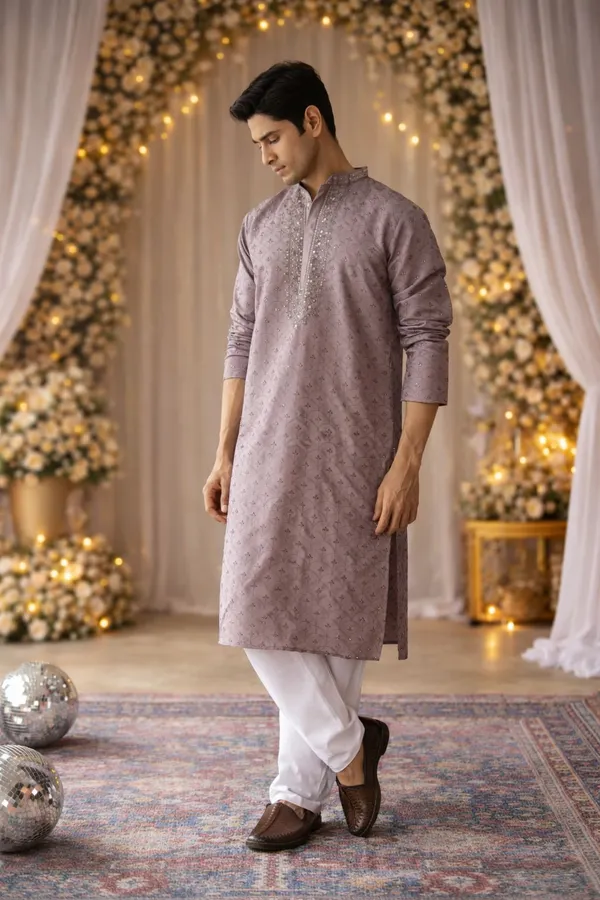 Nexoira_Men_Embroidered_Straight_Kurta_(Purple)