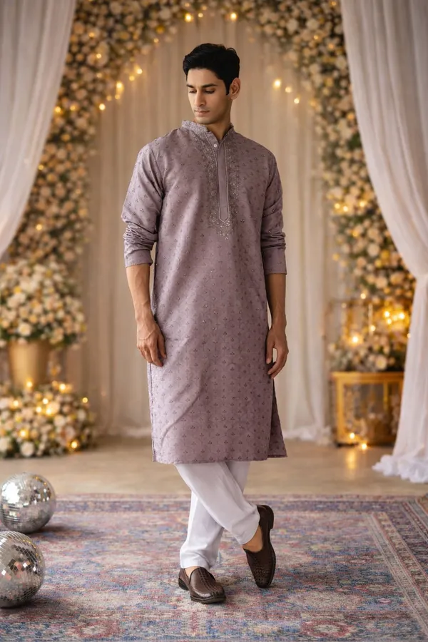 Nexoira_Men_Embroidered_Straight_Kurta_(Purple)