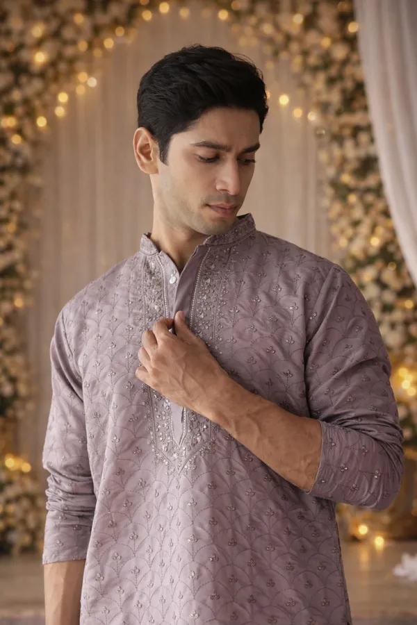 Nexoira_Men_Embroidered_Straight_Kurta_(Purple)