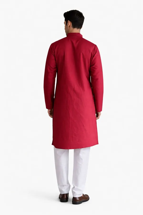 Nexoira_Men_Embroidered,_Abstract_Flared_Kurta_(Maroon)