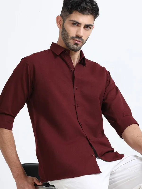 Nexoira_Men_Solid_Casual_Red_Shirt_()