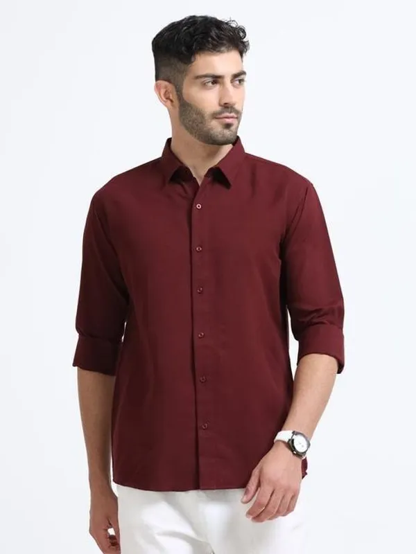 Nexoira_Men_Solid_Casual_Red_Shirt_()