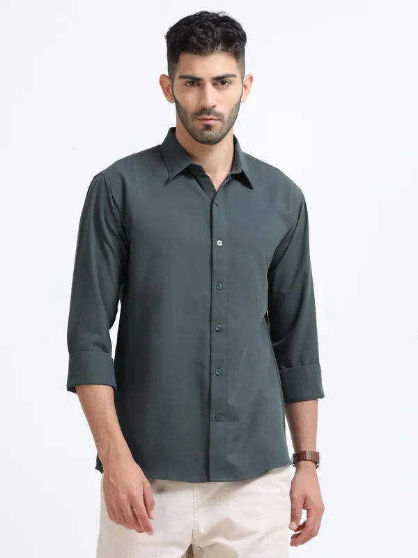 Nexoira_Men_Solid_Formal_Dark_Blue_Shirt