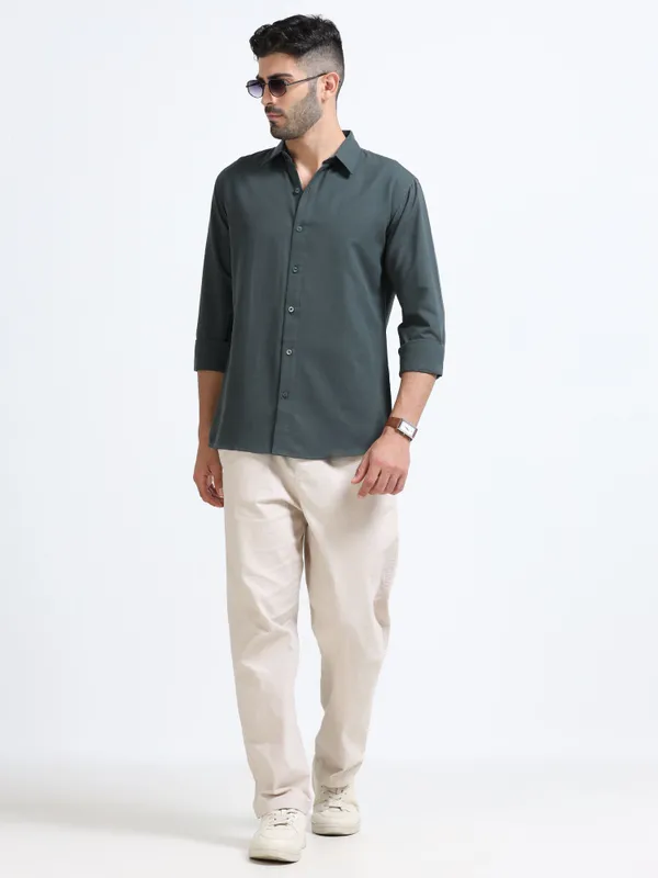 Nexoira_Men_Solid_Formal_Dark_Blue_Shirt
