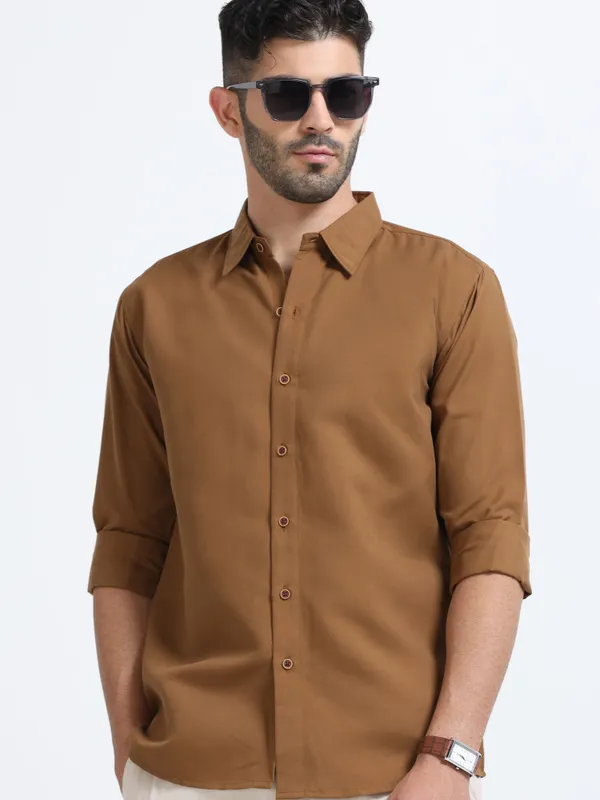 Nexoira_Men_Solid_Formal_Light_Brown_Shirt_()