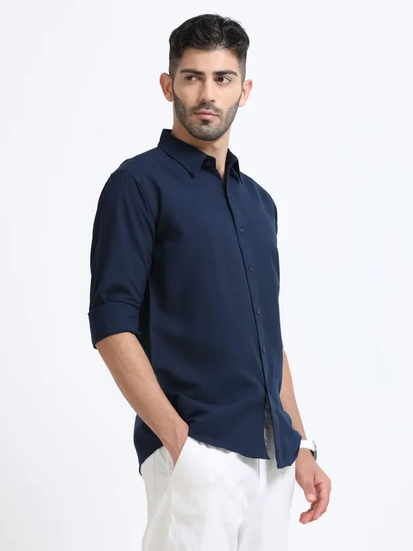 Nexoira_Men_Solid_Formal_Dark_Blue_Shirt_()