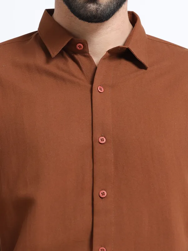 Nexoira_Men_Solid_Casual_Brown_Shirt_()