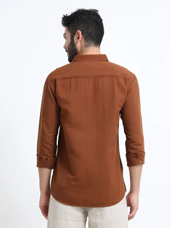 Nexoira_Men_Solid_Casual_Brown_Shirt_()