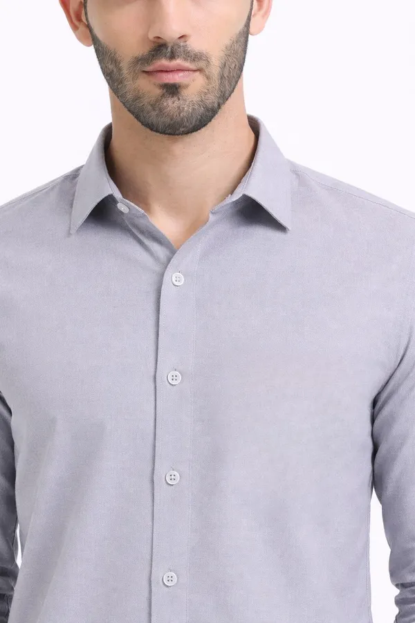 Nexoira_Men_Solid_Formal_Light_Grey_Shirt