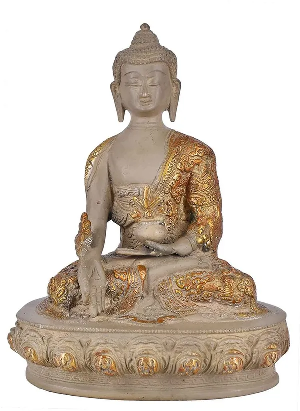 Brass_Stone_Finish_Meditating_Buddha_Idol_With_Golden_Accents