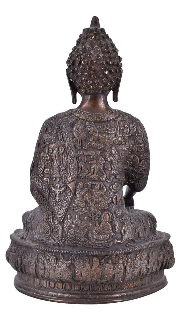 Brass_Antique_Bronze_Meditating_Buddha_Idol_On_Lotus_Throne