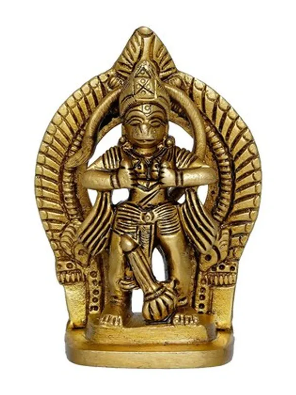 Brass_Golden_Standing_Hanuman_Idol_With_Prabhavali