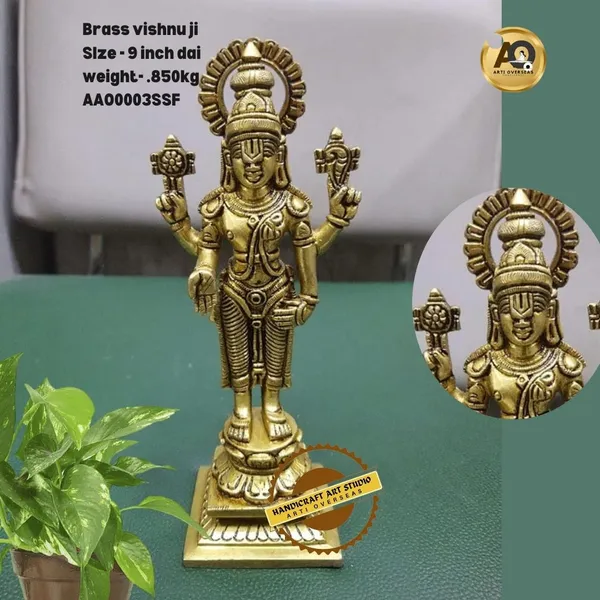 Brass_Antique_Lord_Vishnu_Seated_Idol_Statue_9_Inch