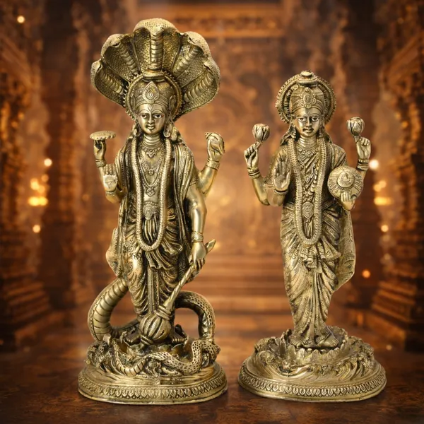 Brass_Standing_Vishnu_Lakshmi_Idol_Set_For_Pooja