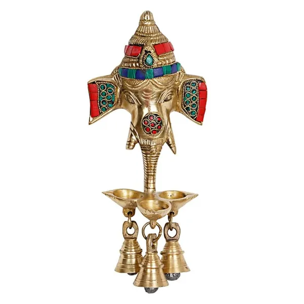 Brass_Ganesha_Multicolor_Stone_Work_Wall_Hanging_Diya