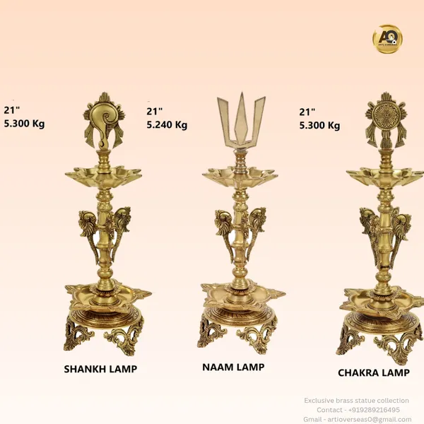 Brass_Shankh_Naam_Chakra_Peacock_Oil_Lamp_Diya_Set