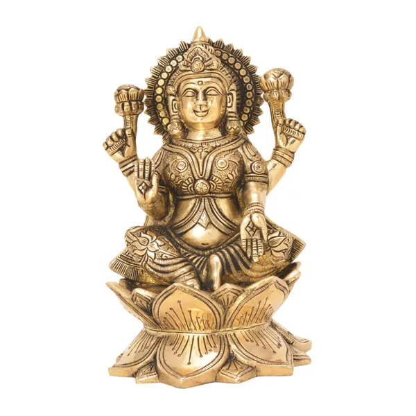 Brass_Traditional_Goddess_Lakshmi_Lotus_Throne_Idol