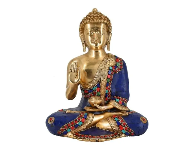 Brass_Meditating_Buddha_Blue_Stone_Inlay_Idol