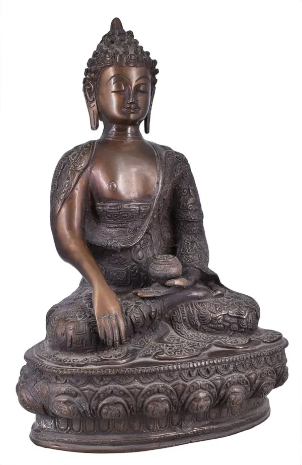 Brass_Antique_Bronze_Meditating_Buddha_Idol_On_Lotus_Throne