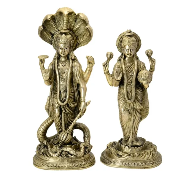 Brass_Standing_Vishnu_Lakshmi_Idol_Set_For_Pooja