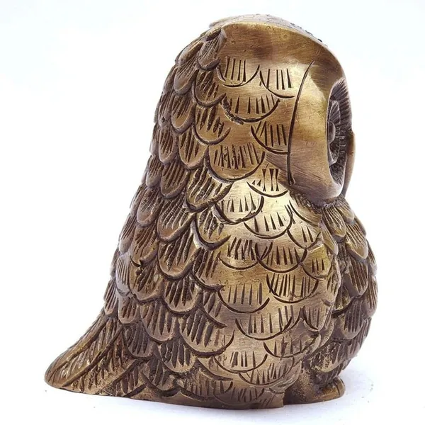 Brass_Etched_Feather_Detail_Owl_Figurine