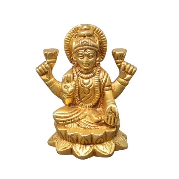 Brass_Gold_Finish_Goddess_Lakshmi_Seated_On_Lotus_Idol