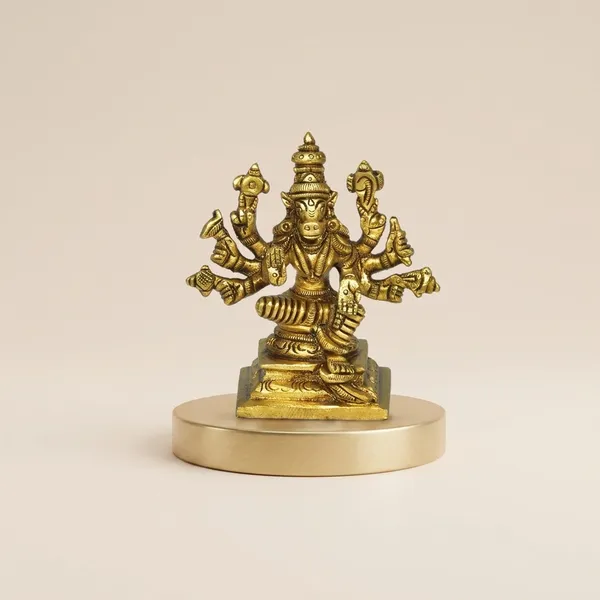 Brass_Antique_Varahi_Devi_Seated_Idol_3.5_Inch