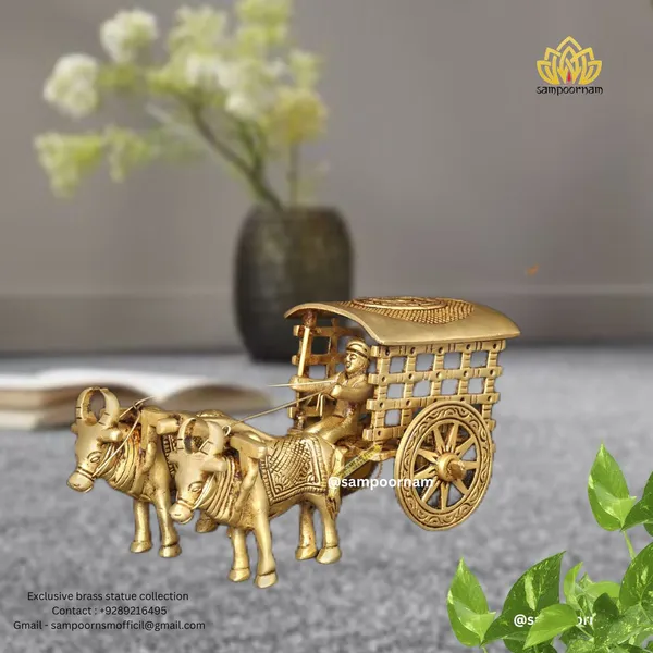 Brass_Traditional_Rural_Bullock_Cart_With_Farmer_Showpiece