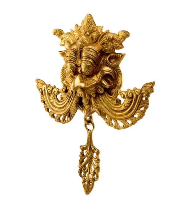 Brass_Traditional_Ganesha_Face_Wall_Hanging_Diya